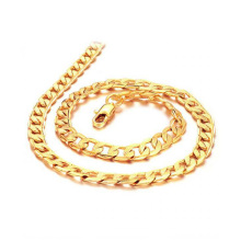 18k solide collier en or massif, bijoux en chaîne de cuivre solide